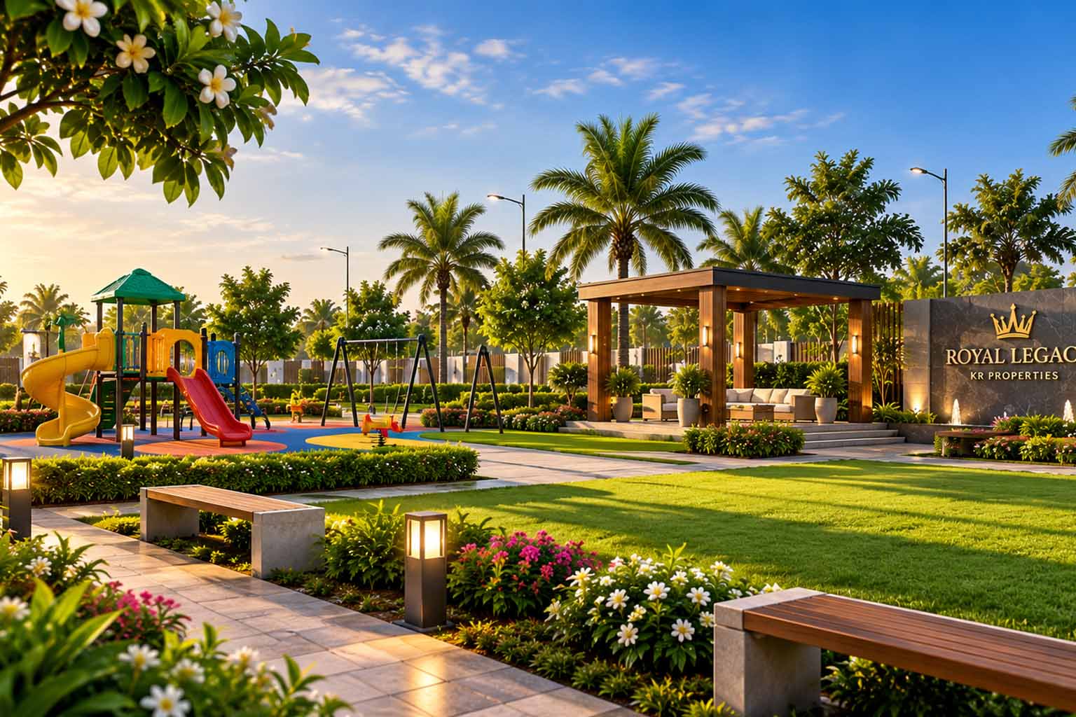Royal Legacy children's play area and family amenities